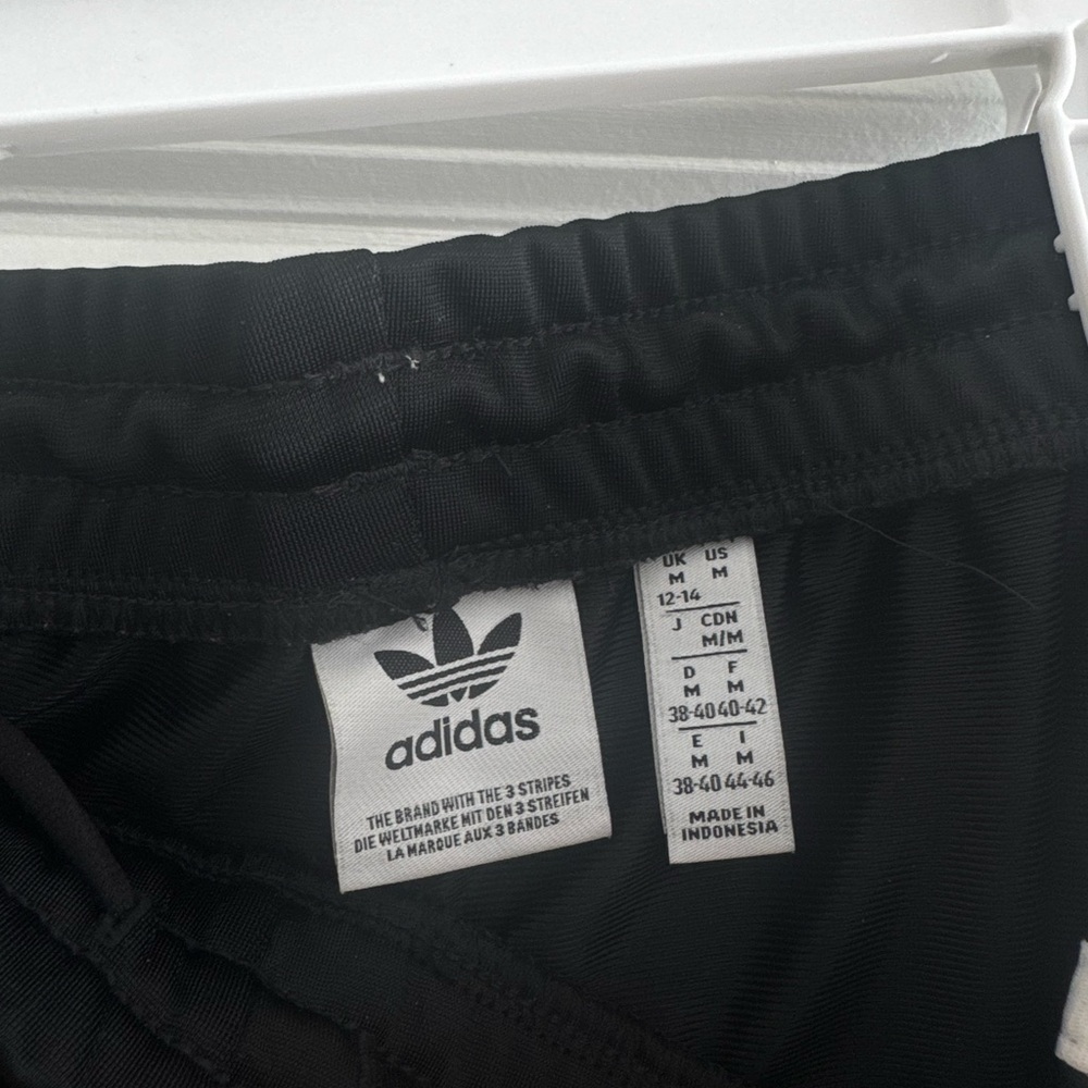 Adidas Black Joggers with White Stripes - Picture 2 of 2